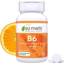 EZ derrite la vitamina dissolvable B6 50 mg, sin azúcar, 1 mes de suministro - 1 paquete