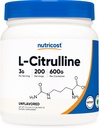 Nutricost Pure L-Citrulline (Base) Powder (600 gramos)