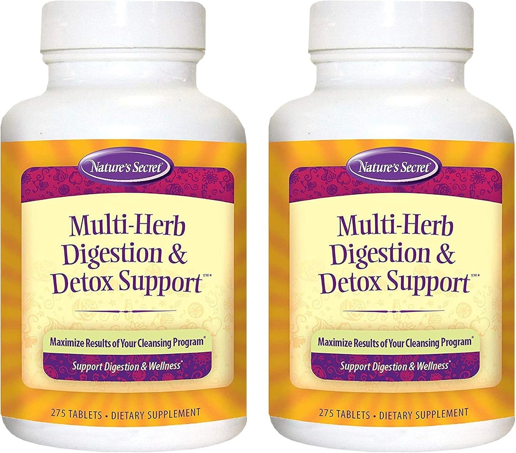 Secreto de la naturaleza Digestión multiherb > Soporte de desintoxicación - 275 Tabletas - 2 Pack