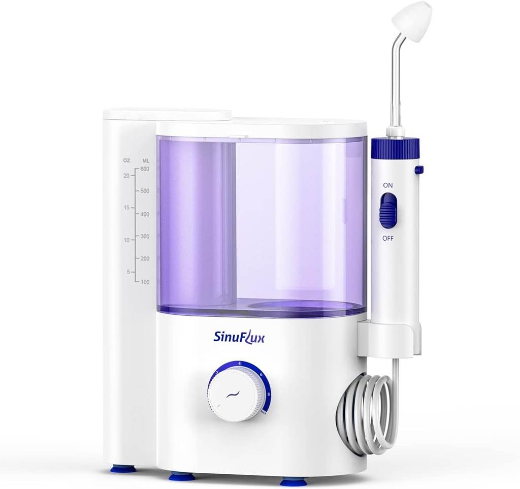 Nasal Irrigation System, Pulsating Nasal Rinse Machine for Sinus & Allergy Relief Electric Neti Pot with Customizable Nasal Cleaner Kit