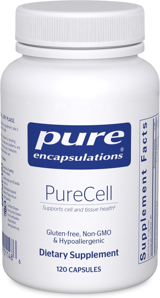 Pure Encapsulations PureCell ← Advanced Antioxidant and Adaptogen Cellular Health Fórmula tención 120 Capsules