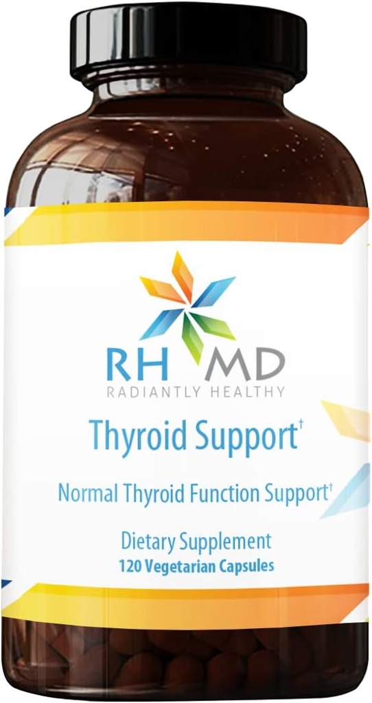 Soporte de tiroides RHMD - Soporte de función tiroidea normal - Suplemento (120 cápsulas vegetarianas)