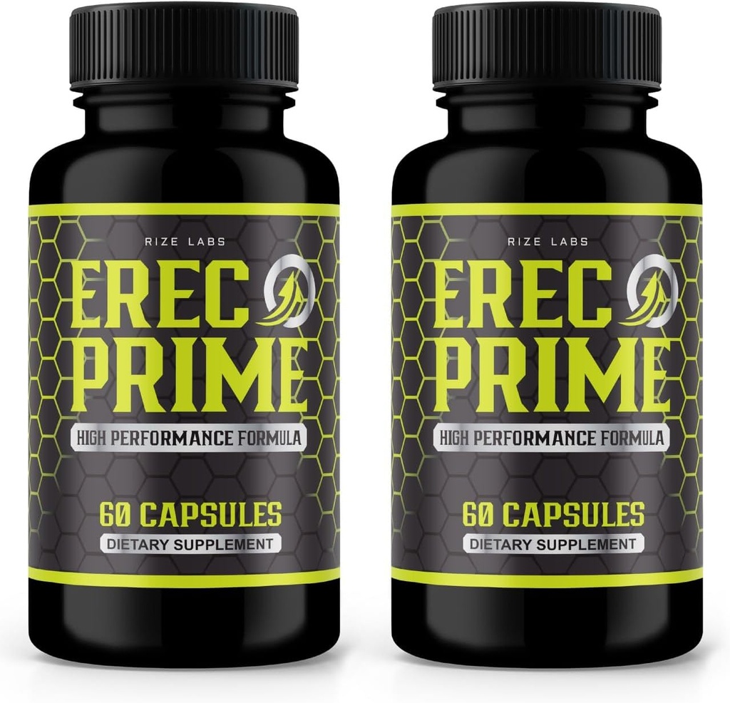 rize labs (Pack of 2 Erec Prime Pills for Men, High Performance Formula, All-Natural Support for Peak Performance & Overall Health, Official Erec Prime24 Reviews (120 Capsules)