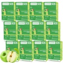 Glucose SOS Glucose Powder Packets with Natural Dextrose, Fast-Absorption Que instantáneamente disuelve en su boca sin agua necesitada, Green Apple 72 Servimientos