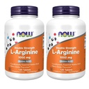 AHORA Comidas L-Arginina 1000mg, 120 Tabletas (2 Pack)