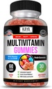 Kaya Naturals Adulto Multi Vitamina Gummy, Biotina, Vitamina A, C &amp; E, Incluyendo Zinc &amp; Vitamin B-12, Ácido Fólico, Sabor de Fresa TEN Gluten-Free multivitamínico Gummies de Adulto Dulce - 60 Gummies