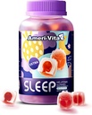 Gummies de sueño para adultos, con Melatonin 3mg, L theanine, Ashwagandha, Gluten Free, Sugar-Free, Strawberry Flavor 60 Conde