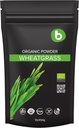 b Orgánica Wheatgrass Powder, para Detox &amp; Immunity Support, Superfood, Vegan, Rich in Fibers, Chlorophyll, Minerals, Gluten-Free, Raw, 1lb