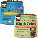 Natural Dog Company Dog Supplements for Seniors & Active Dogs - Multivitamin Chews & Hip & Joint Relief - Complete Nutritional Support for Joint Health, Vitamins for Dogs, Energy, " Vitality