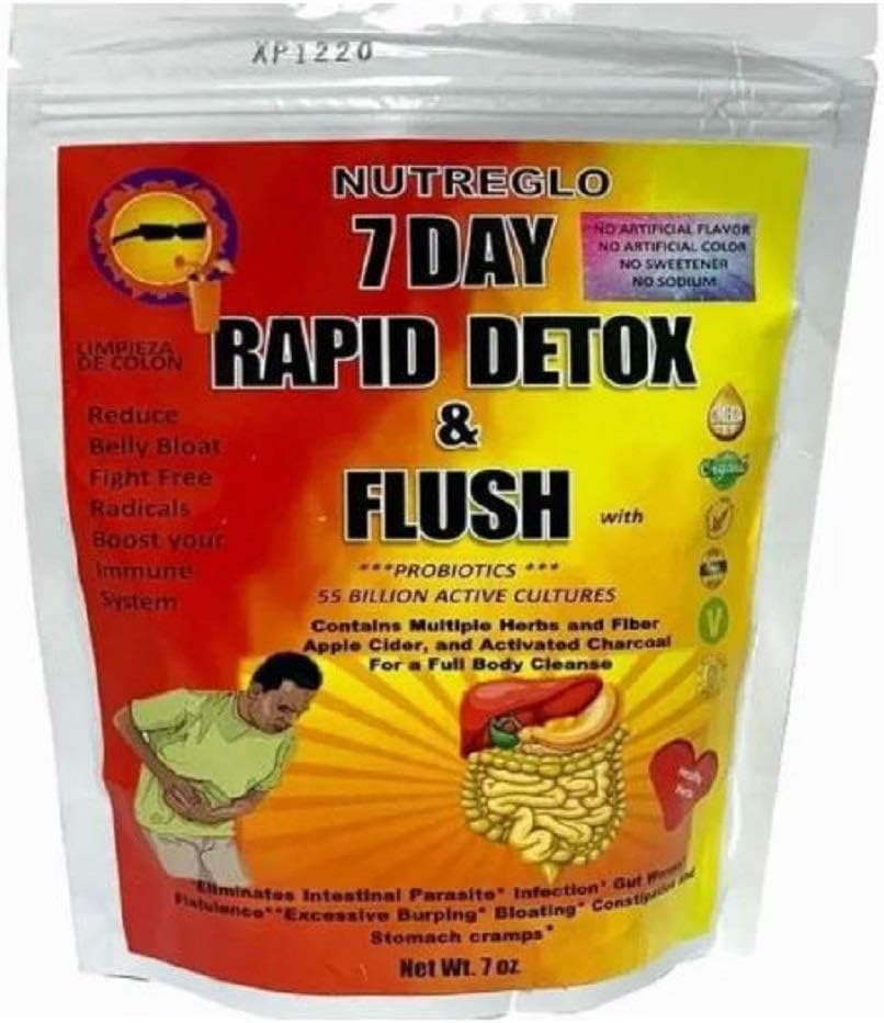 Nutreglo 7 Day Rapid Fiber Full Body Detox &amp; Cleanse ← All Natural, Healthy, Whole Body Multi-Fiber Formula for Hombres &amp; Mujeres Silencioso en Estados Unidos