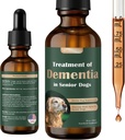 Suplementos para perros mayores para la salud cerebral " Apoyo al sistema nervioso, Suplemento para perros, suplemento de demencia para calmar " , discursos que se pierden, retiro social - 59 ML
