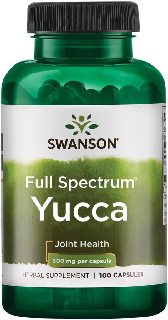 Swanson Premium Brand Full Specturm Yucca 500 Milligrams 100 cápsulas