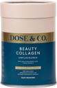 DOSE ' CO. Collagen de belleza con ácido hialurónico y vitamina C para el cabello, piel & uñas, desflavorado - 9oz Suplemento de polvo