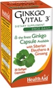HealthAid Ginkgo Vital 3 – Once-Daily Softgel con Ginkgo Biloba, Siberian Eleuthero & Korean Ginseng ← Soporta la Claridad Mental y la Circulación