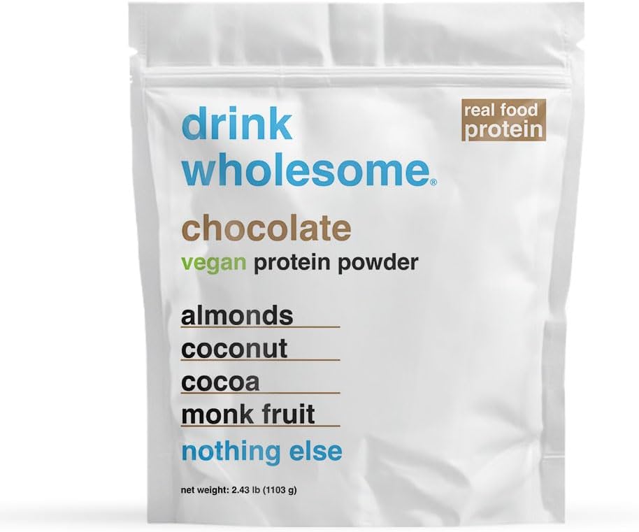 bebida almendra de chocolate vegano Protein Powder  durable para Sensitive Stomachs  Aditivo &amp; Dairy Free ← Sin Sweeteners artificiales ← Sin Bloating, Farts o Gas ← Sin estreñimiento o diarrea