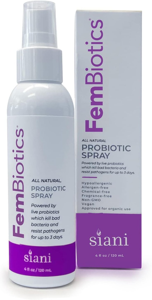 FemBiotics -Topical Probiotic Body Care for Women 4oz - Hypoallergenic, Vegan, Non GMO, GF, 100% Natural Live Probiotic, External + Internal Use, Totally Safe, No Refrigeration Required