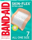 Bandejas adhesivas para primeros auxilios y cuidado de heridos de cortes menores y raspas " Burns, Bandas estériles flexibles para neumáticos " , Extra Large, All One Size, 7 ct