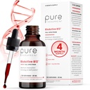 BioActive B12 Full Spectrum Vegan Methylated Vitamina B12 Sublingual Liquid Methylcobalamin, Hydroxocobalamin & Adenosylcobalamin 1.000 mcg por gota (5 gotas = 5,000mcg / 4 Month Supply) 20 ml