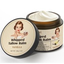 Carne de carne para la piel, Bálsamo de color amarillo batido con aceite de oliva, Gris Fed Cow Fat Face Moisturizer Cream Body Lotion for Dry Skin, for Men &amp; Women, 4 Ounce Vanilla