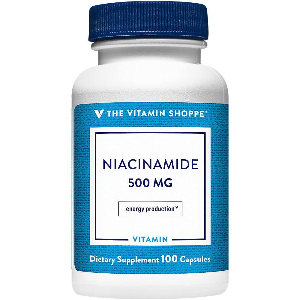 La Vitamina Shoppe Niacinamide 500MG, soporta los niveles de colesterol ya dentro del rango normal, una vez al día (100 cápsulas)