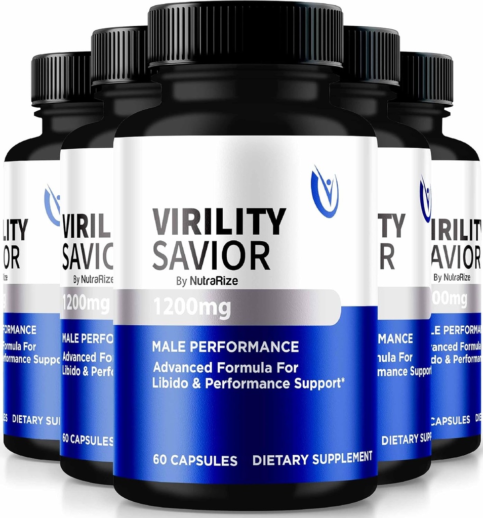 (5 Pack) Virility Salvador Capsules Para Hombres, VirilitySavior Hombre Fórmula, Píldoras Premium Para Max Rendimiento y Confianza, Soporte integral para salud y bienestar general (300 cápsulas)