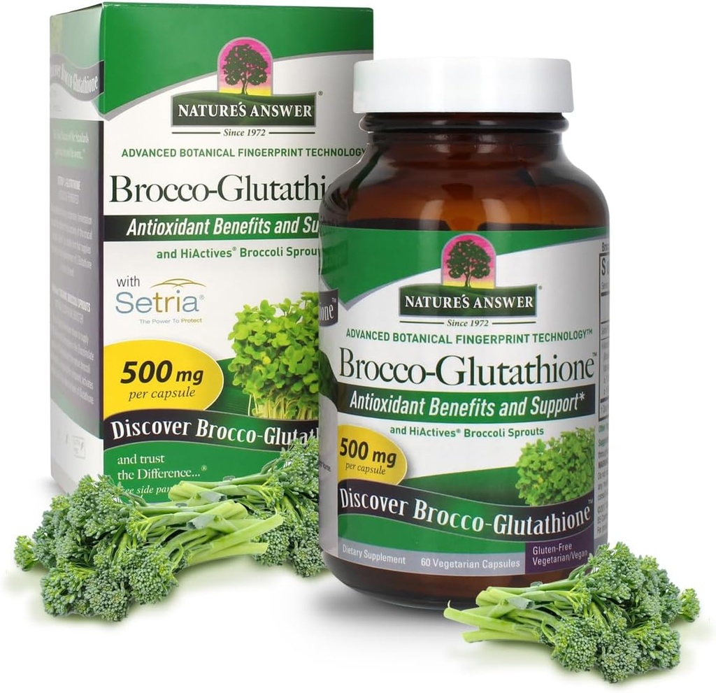 Respuesta de la Naturaleza Brocco Glutathione, 60 Conde Vegetarian Capsules - Hecho con brocoli orgánico Sprouts
