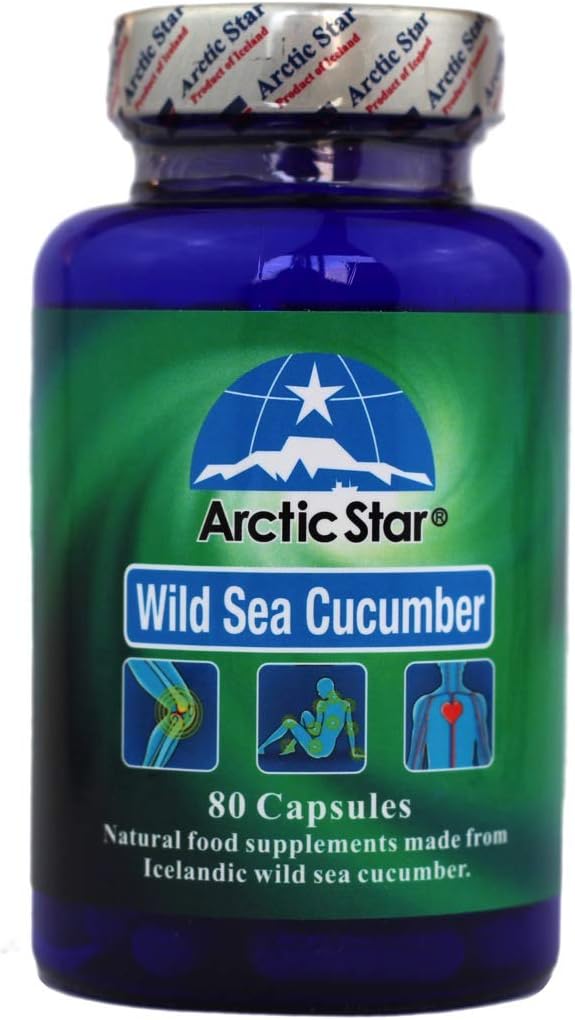 Arctic Star - Sea Cucumber Capsules - Natural Pure Iceland Atlantic Wild Caught Sea Cucumber Extract Supplement Pills - Joint Health t & Immune Health 400mg 80 Capsules/Bottle –北极星海参胶囊