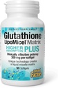 Factores naturales Glutathione LipoMicel Matrix, 300 mg, ofrece una absorción superior &amp; potente soporte antioxidante, 90 Softgels