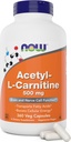 AHORA Alimentos Ahora Acetyl L Carnitine 500mg, 360 Veg cápsulas - no GMO ACL 500 mg cápsulas