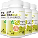 Probióticos para Mujeres y Hombres - 300 Billones CFU, 24 Strains + 15 Hierbas orgánicas Prebióticos Blend, Probiótico diario para la salud digestiva, Immune, Gut, Bloating - 240 cápsula vegetariana (240-Days Supply)