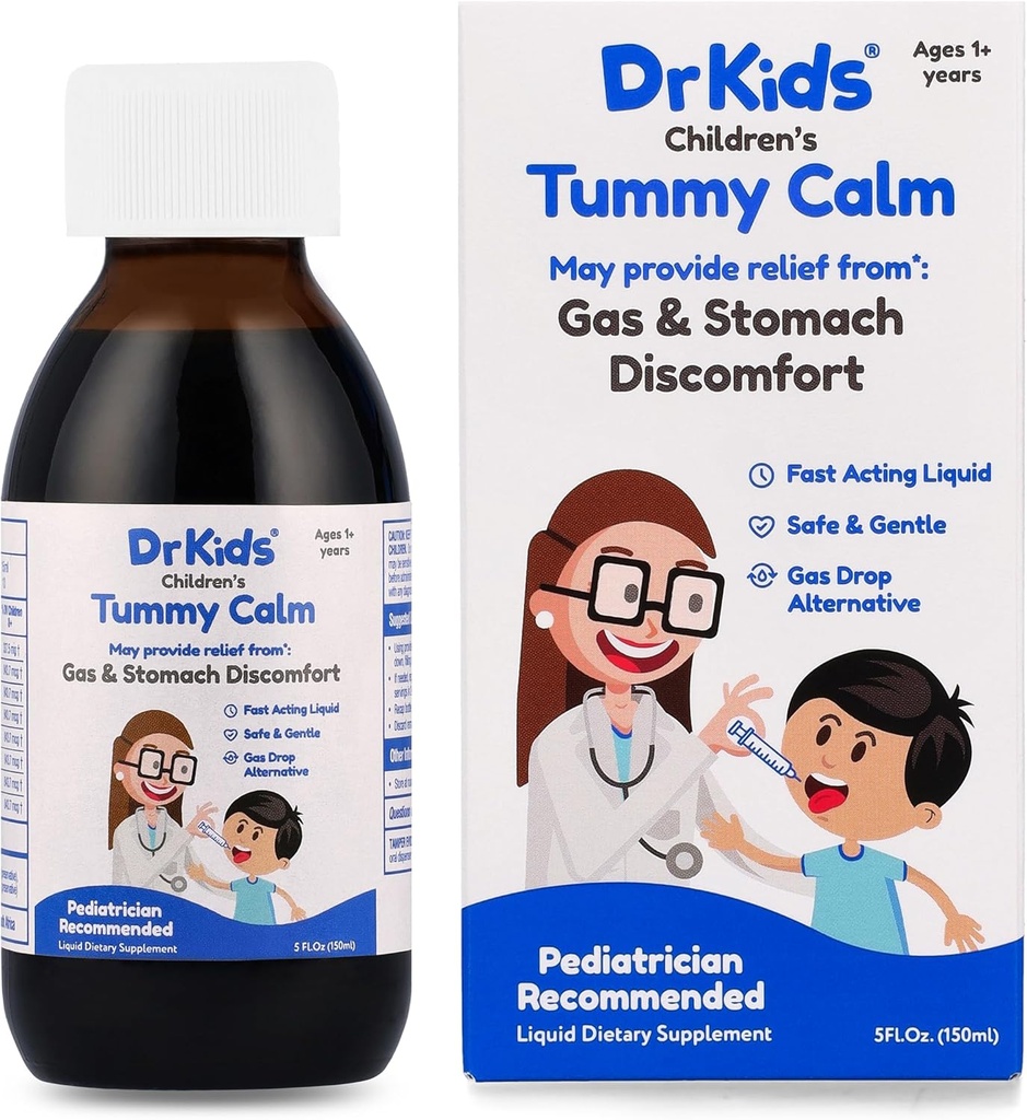 Tummy Calm from The Colic Calm Brand - Gas Relief & Upset Stomach Support, Alternative Gas Drops for Newborns & Kids, Safe & Gentle Oral Solution, Natural Constipation Relief, 5 Fl Oz (Pack of 1)