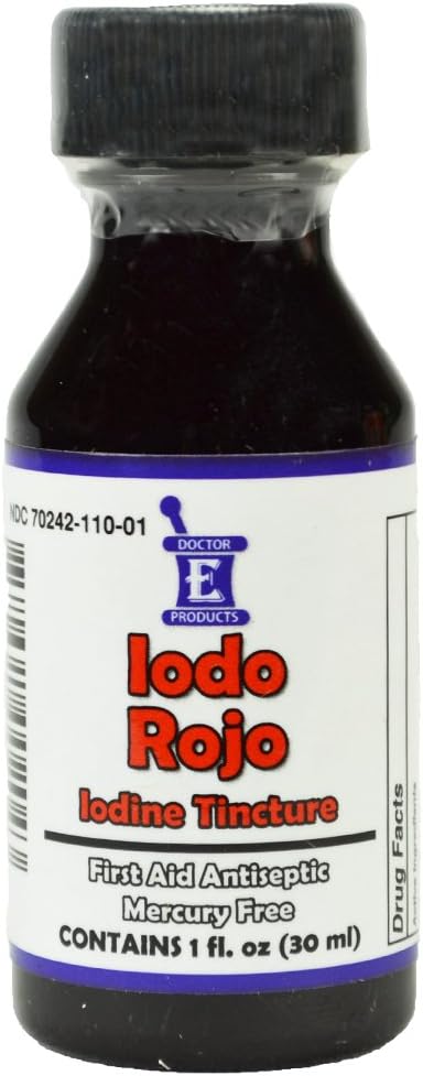 Iodine Tincture Red First Aid Antiseptic Iodo Rojo 1 Oz