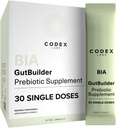 Prebióticos para la salud digestiva &amp; Apoyo al sistema inmunológico – Fibras dietéticas, antioxidantes " Superalimentos para Gut Barrier Strength " Gut Microbiome Balance TEN 30-Day Supply Ø Codex Labs BIA GutBuilder