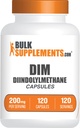 BulkSupplements.com DIM Capsules - Diindolylmethane Capsules for Men &amp; Women, DIM 200mg, Gluten Free, 1 cápsula por Serving, 120 Conde (Pack of 1)