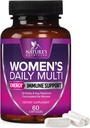 Multivitamina para las mujeres - con vitaminas A, C, D, E, B6, B12, Zinc, Calcio &amp; Magnesio, Mujeres Multi vitamina Suplemento multimineral para la salud ósea, energía &amp; apoyo inmunológico - 60 cápsulas
