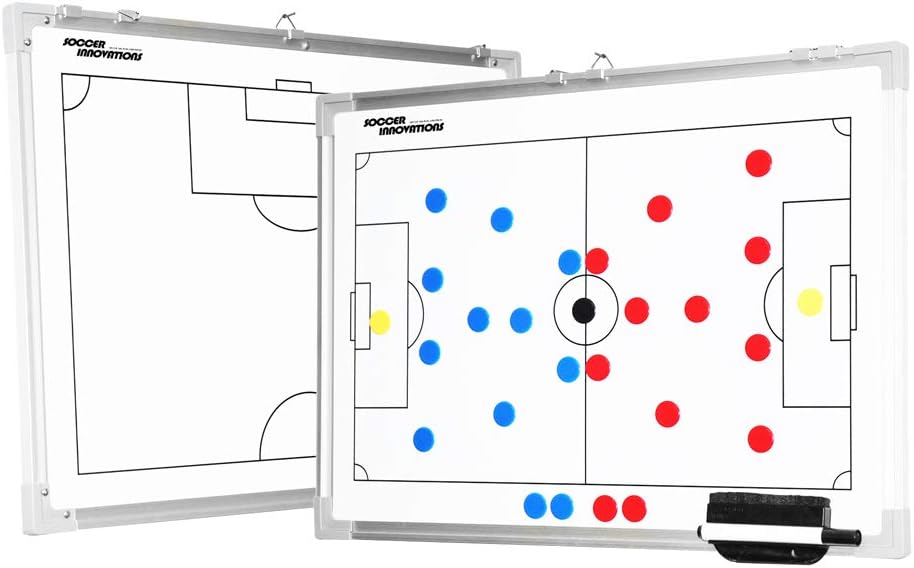 Soccer Innovaciones Doble Sided Aluminium Magnetic Coaches Tactic Board with Wall Hanging Clips
