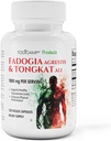 Fadogia Agrestis 20:1 con Tongkat Ali 1000mg Complejo Longjack Tongkat Ali Extracto con Fadogia Agrestis 600mg Suplemento - 60 Días Suministro