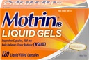 Motrin IB 200mg Ibuprofen Liquid Gel Doin Reliever/Fever Reducer for Aches & Pain, 120 ct
