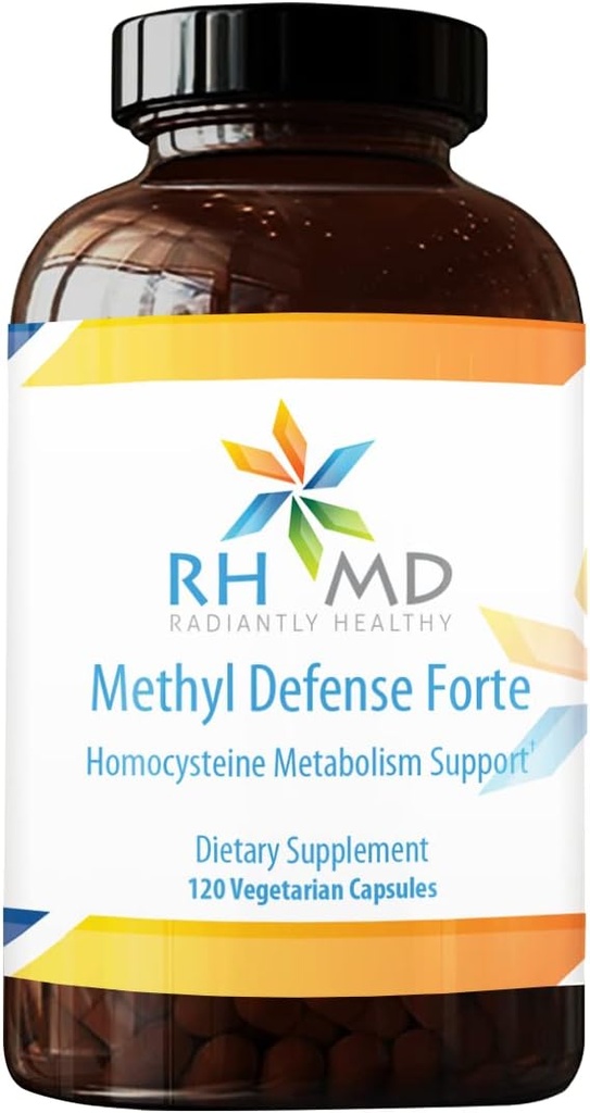 RHMD Methyl Defense Forte Homocysteine Metabolism Support Suplementos dietéticos (120 cápsulas vegetarianas)