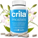 CRILA Suplementos de próstata para hombres - 60 Ct. I Fórmula Natural para Menos Viajes de Baño* &amp; Mejor sueño*, Soporte de próstata patentado con NO Saw Palmetto Extracto " NO Efectos secundarios*