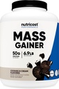 Nutricost Mass Gainer Cookies N Cream Flavor, 6.9 LBS, 50 gramos de Protein Por Serving - Non-GMO