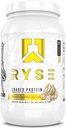 Polvo de proteína cargada RYSE - Manteca de maní de vainilla - 25g Whey Protein Isolate " Concentrate with Prebiotic Fiber " MCTs - Low Carb, Low Sugar, Digestive-Friendly - 27 Servings / 2 lb Tub