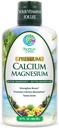 Citrato de magnesio de calcio líquido Premium - Fórmula natural w / soporte para huesos fuertes - Suplemento de vitamina líquida w / calcio, magnesio, hierro y vitamina D3 – Hasta 98% Tasa de absorción- 32oz, 64 Serv