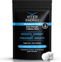 Viter Energy Extra Strength Caffeinated Mints 80mg Caffeine, B Vitaminas, Sugar Gratis. (Wintergreen, 8oz, Bulk Bag)