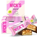 NICKS Protein Bares Chocolate Peanut tención 15g protein TENIDO 200 calorías ANTE Bajo Carb Keto Friendly Snacks No Añadido Sugar (Multipack 12 bars x 50g)