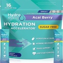 Electrolyte Powder Sugar-Free Hydration Packets Acai Berry HydroMATE 16 Sticks