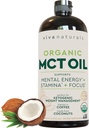 Viva Naturals MCT orgánico Oil, 32 fl oz – MCT Oil for Coffee, USDA Organic, Non-GMO, Paleo Certified " Keto Friendly, Supports Energy " Mental Clarity