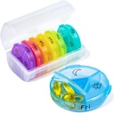 Organizador semanal de píldoras, Chrxbei 3 veces al día Pill Case Organizers 7 Day, Thickened Travel Pill Box with 21 Large Compartments, BPA Free Medicine Organizer to Hold Vitamin, Supplements, Fish Oils
