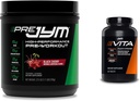 JYM Supplement Science PRE JYM 30 Servings - Black Cherry &amp; Vita JYM Sports Multivitamin &amp; Mineral Support, Vitamin A, C, B6, B12, E, K, Boron, Biotin, Potassium 60 Tablets