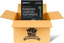 Charcoal Activado Primal Life Organics 1 oz Toothpowder: Organic Vegan Blend, Kaolin &amp; Bentonite Clay, Essential Oils - Black Spearmint for 200+ Brushings. GFMH Box Included.
